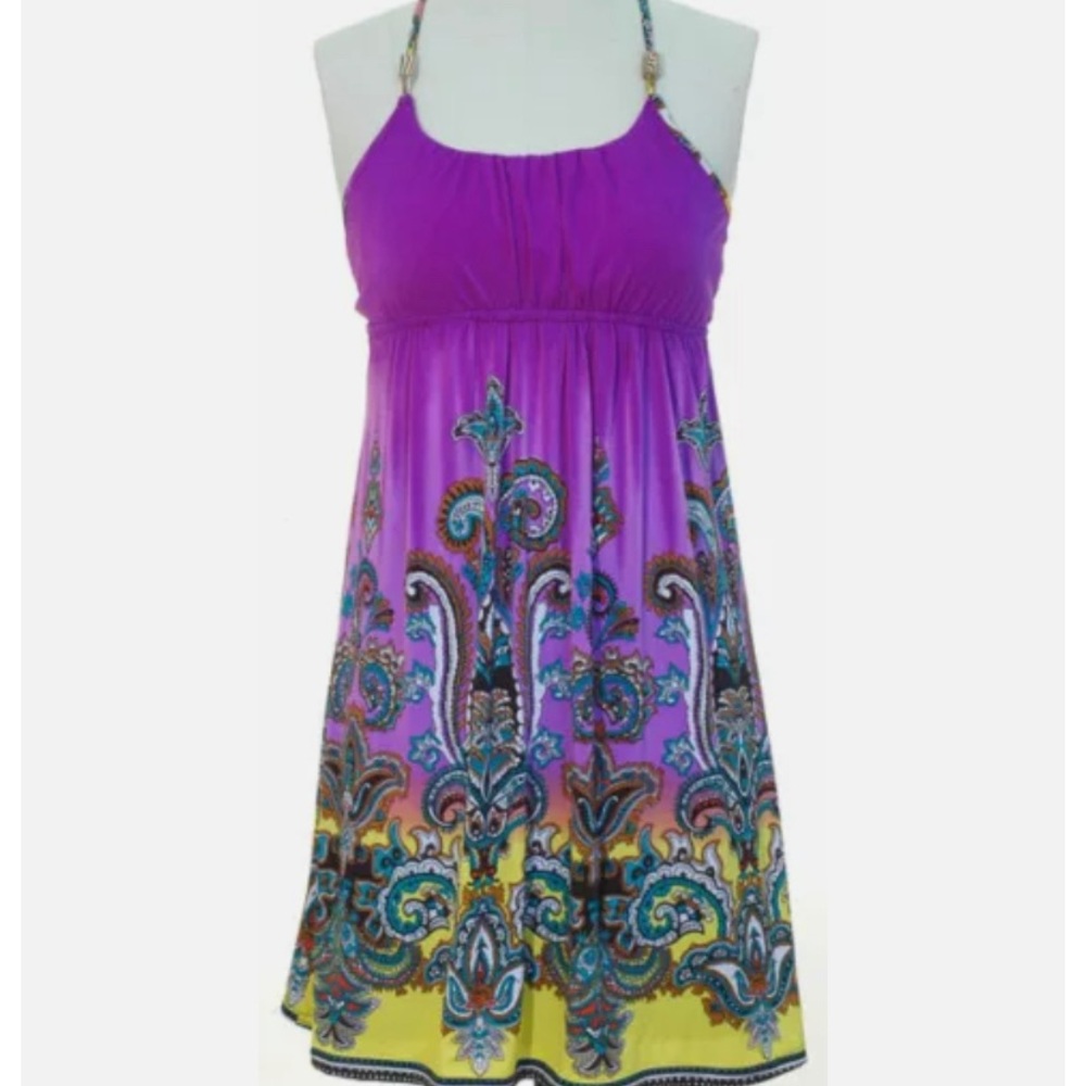 Sexy Colorful Vacation sun dress Short Dress NWTS